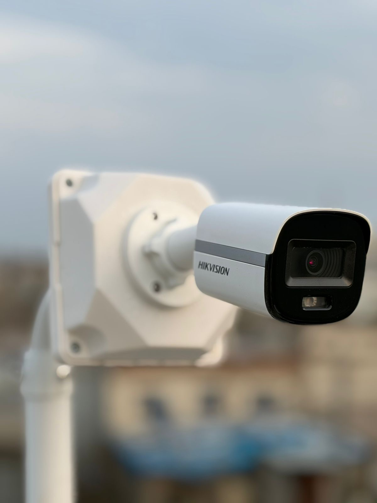 Close-Up Hikvision Bullet Camera